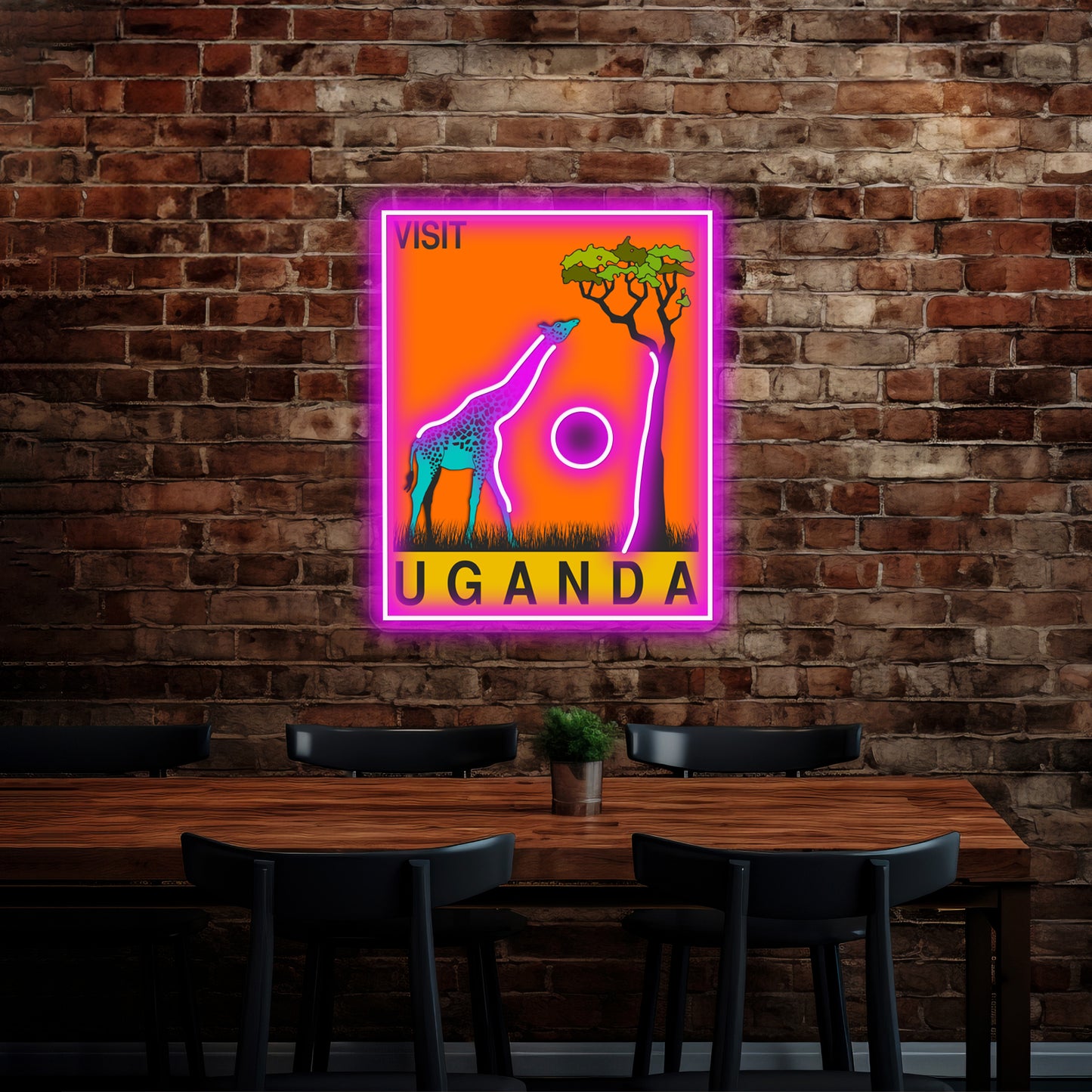 Uganda Artwork Personalized Neon Signs