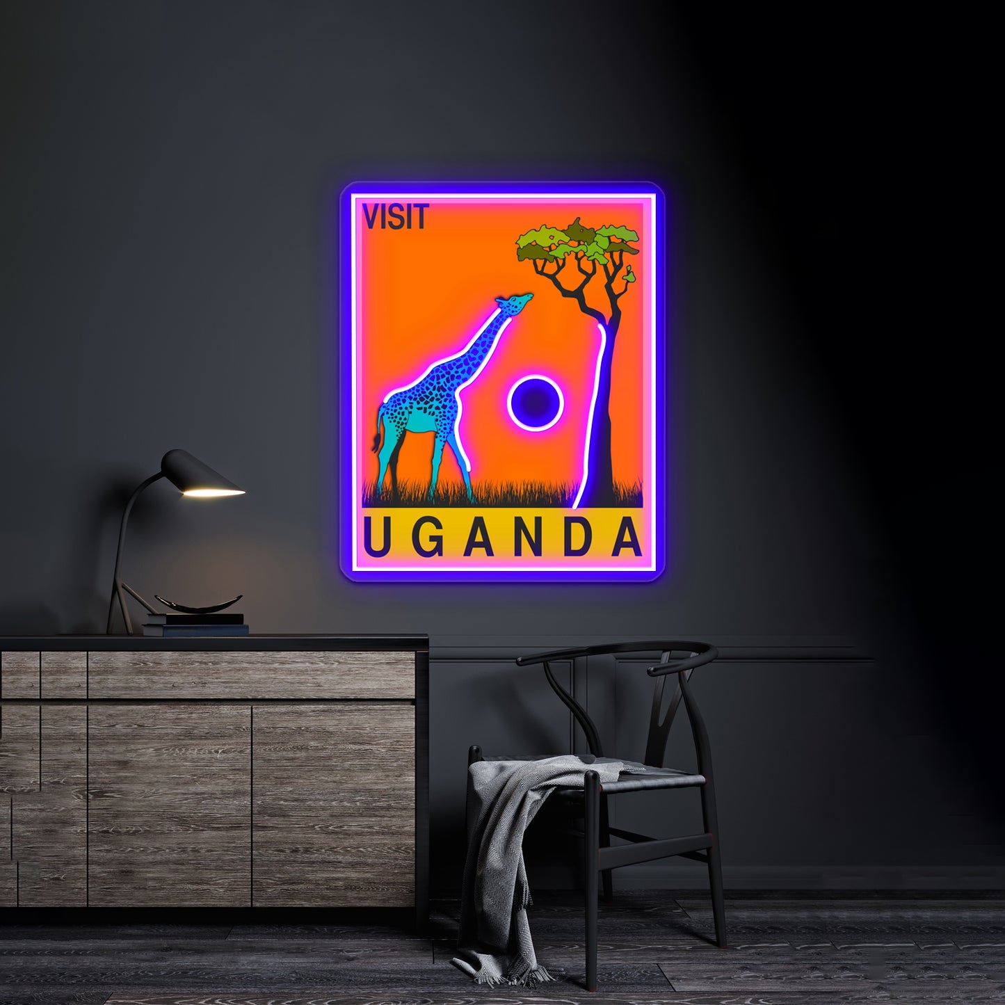 Uganda Artwork Personalized Neon Signs