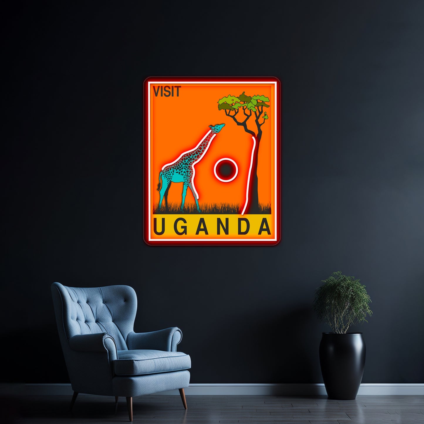 Uganda Artwork Personalized Neon Signs