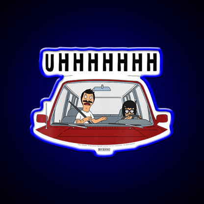 Uhhhh Womens Bobs Burgers Tina Driving Led Neon Sign For Burger Place Rgb Color - Shineneon