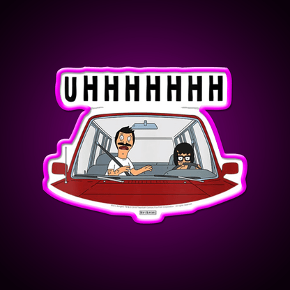 Uhhhh Womens Bobs Burgers Tina Driving Led Neon Sign For Burger Place Rgb Color - Shineneon