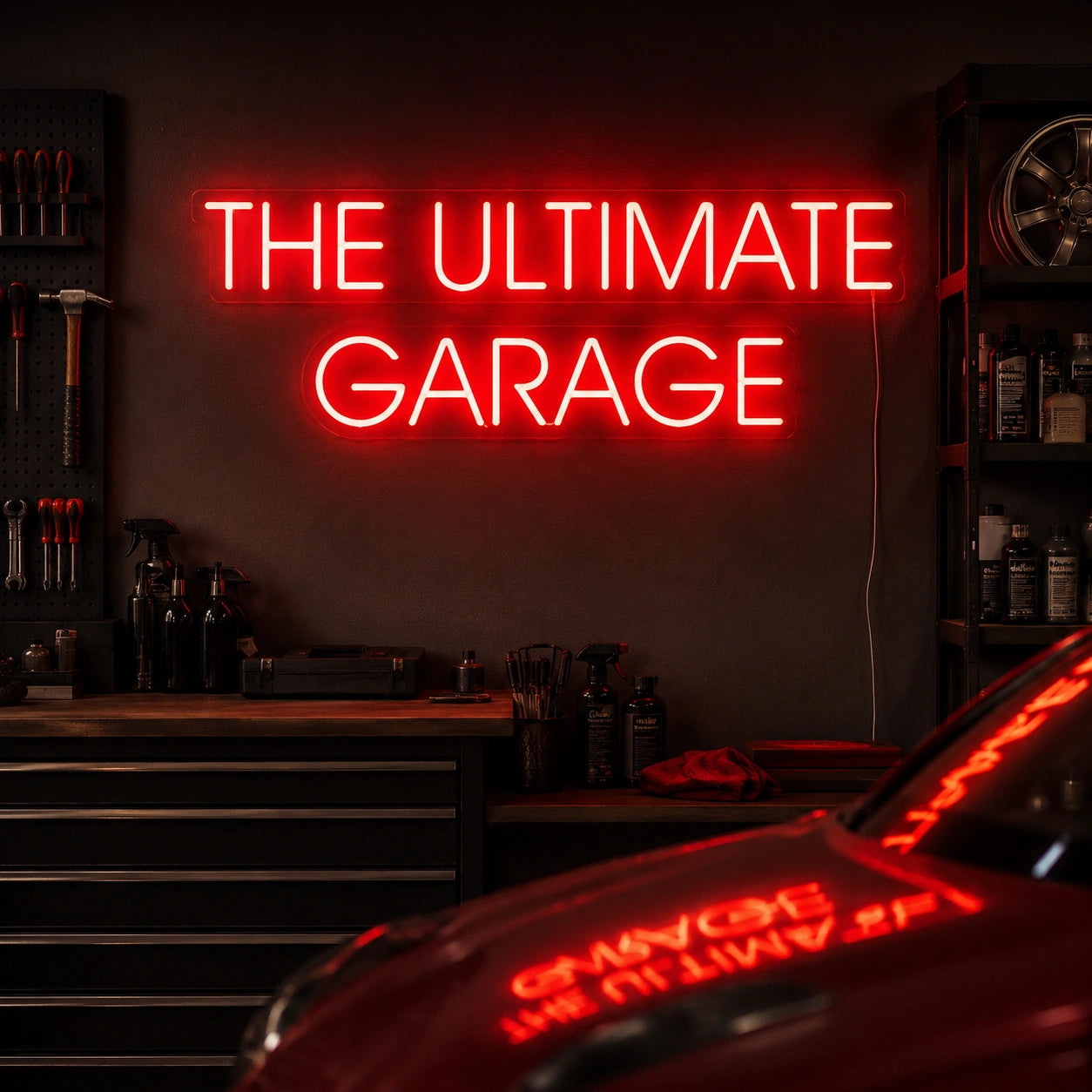 Ultimate Garage Neon Sign LED Neon Sign real lifestyle scene