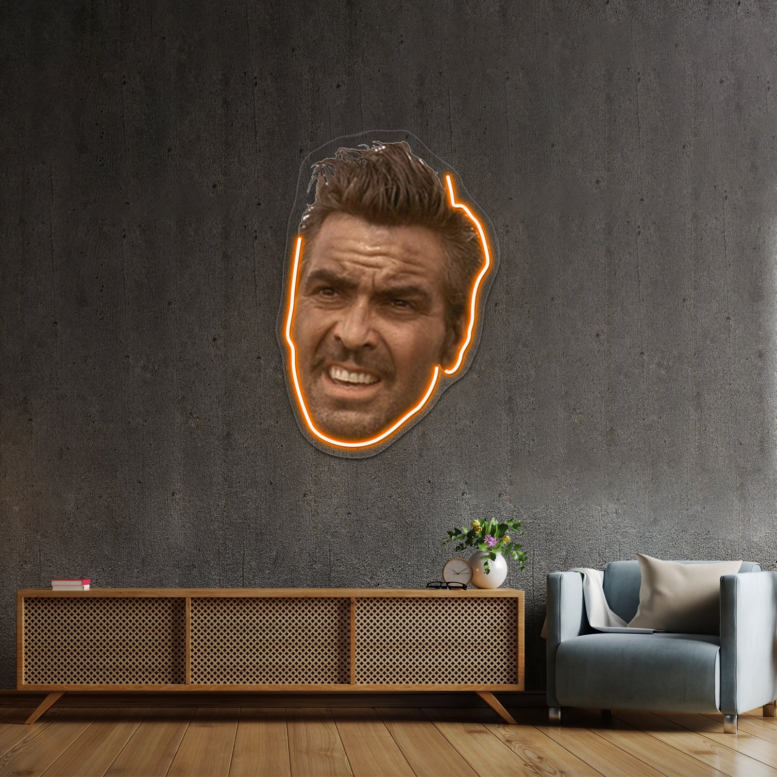 Ulysses Everett Mcgill Head Artwork Personalized Neon Signs | Shineneon