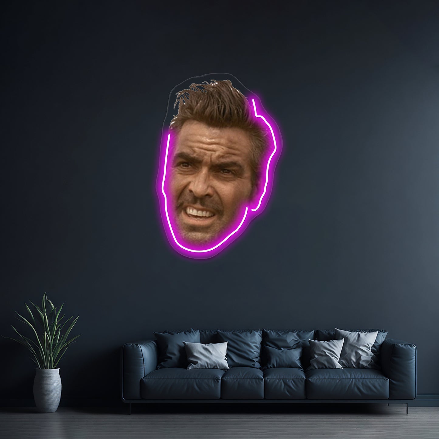 Ulysses Everett Mcgill Head Artwork Personalized Neon Signs