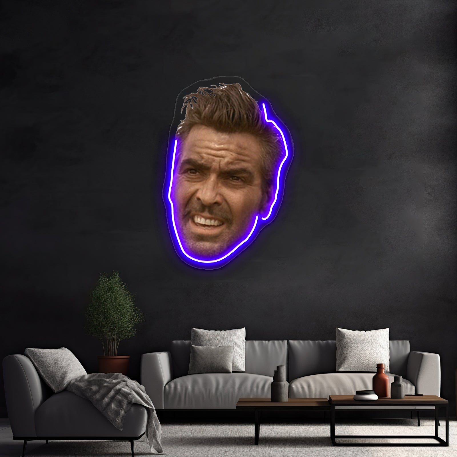Ulysses Everett Mcgill Head Artwork Personalized Neon Signs | Shineneon