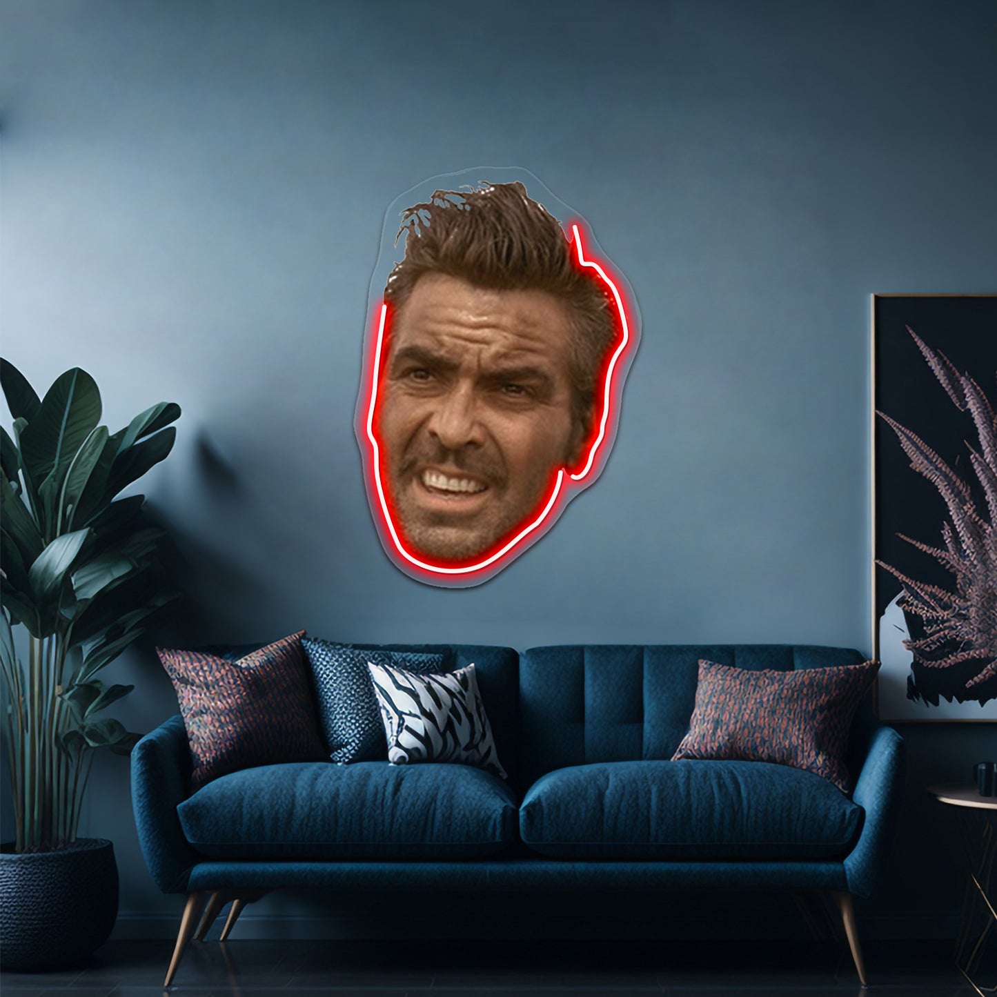 Ulysses Everett Mcgill Head Artwork Personalized Neon Signs