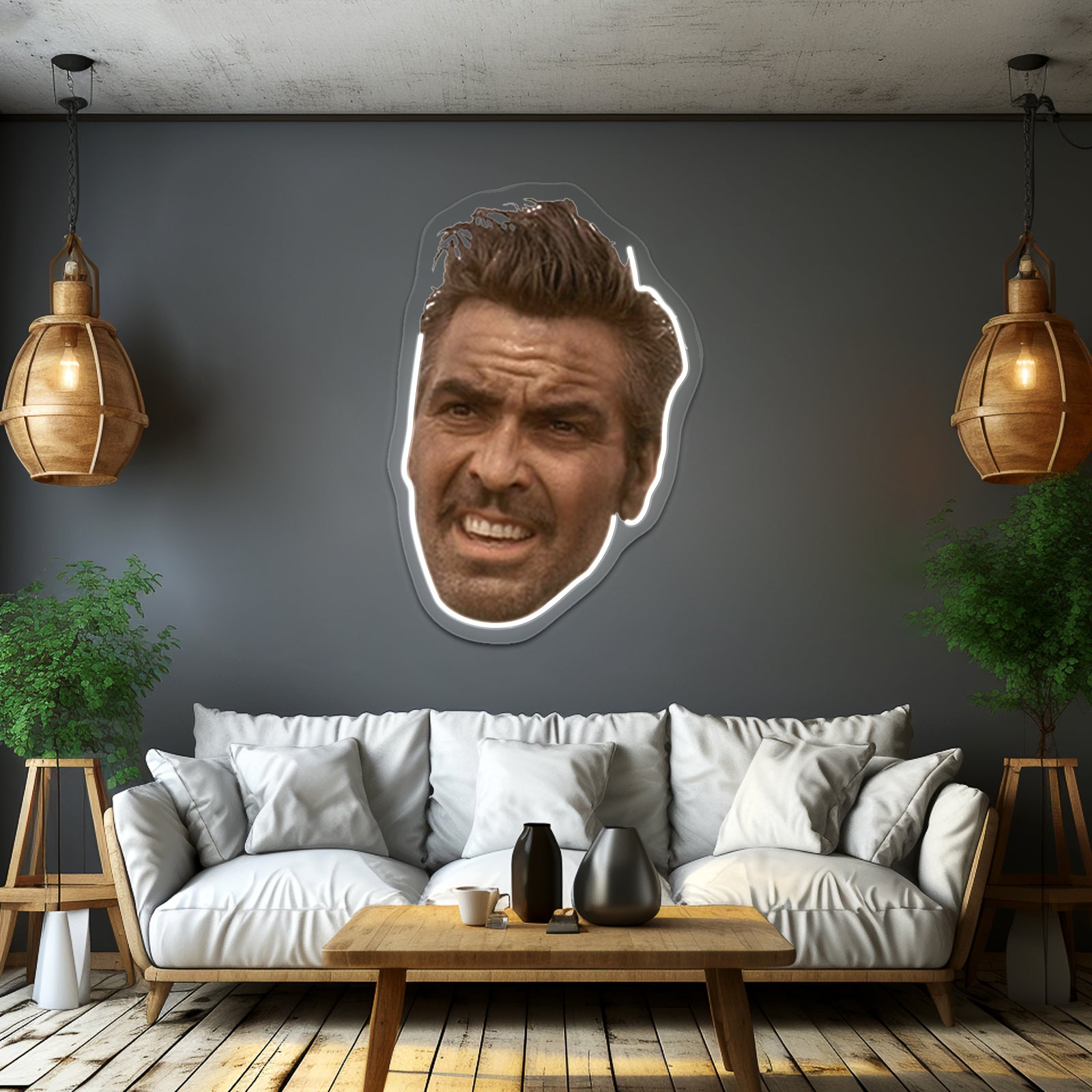 Ulysses Everett Mcgill Head Artwork Personalized Neon Signs | Shineneon