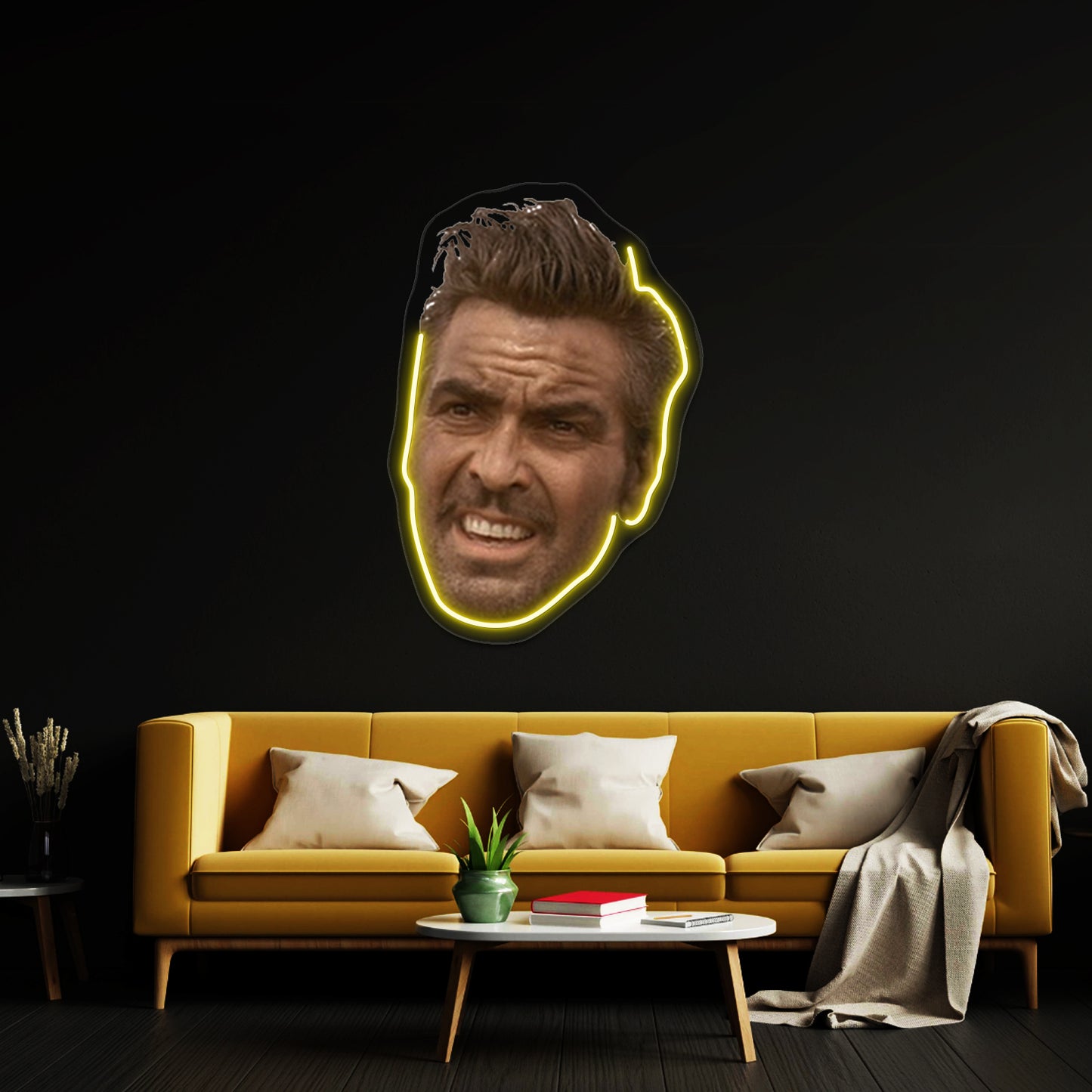 Ulysses Everett Mcgill Head Artwork Personalized Neon Signs