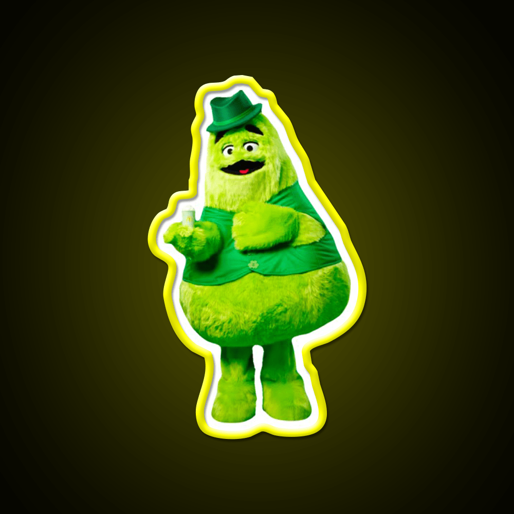 Uncle Ogrimacey Irish Grimace Fast Food Led Neon Sign For Burger Place Rgb Color - Shineneon