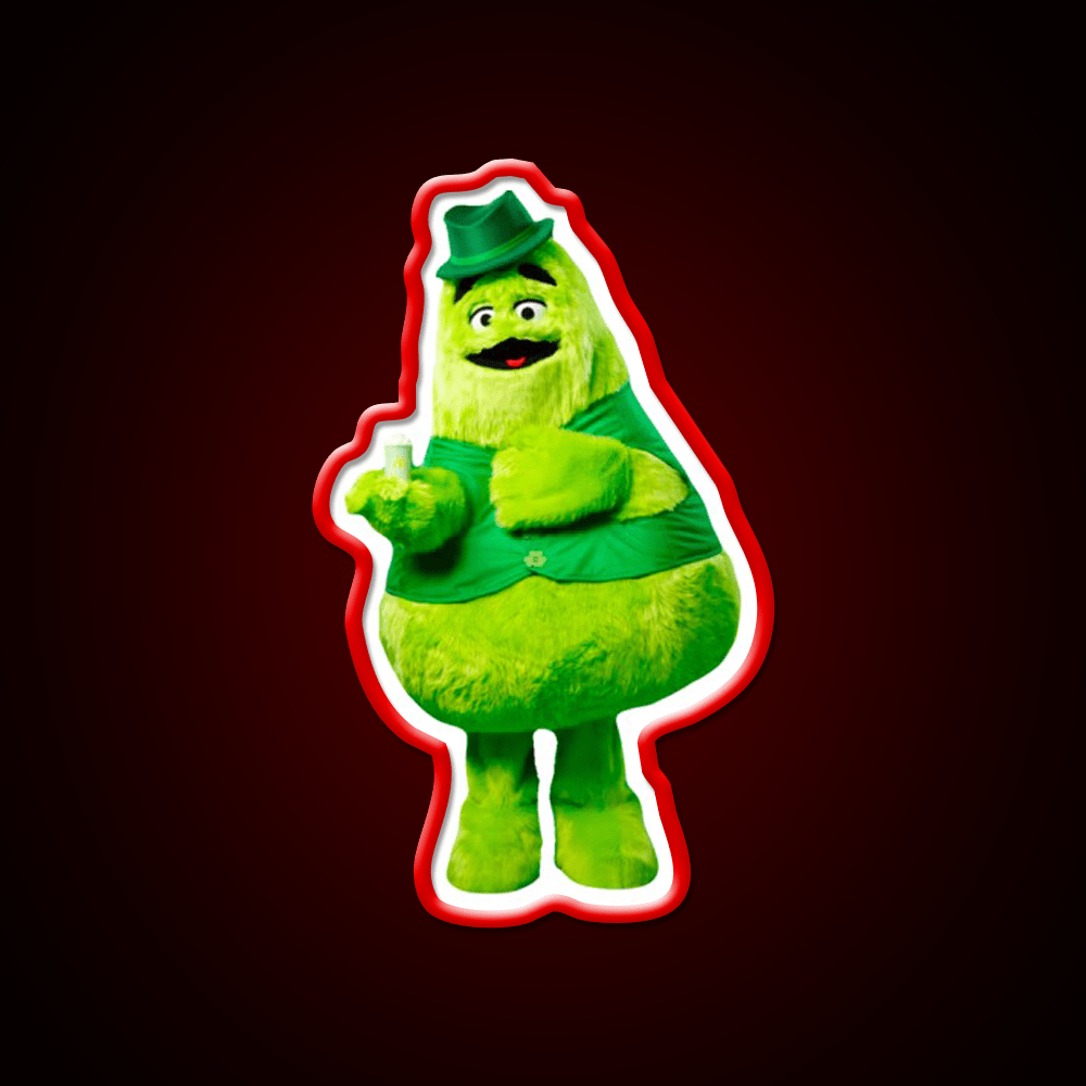 Uncle Ogrimacey Irish Grimace Fast Food Led Neon Sign For Burger Place Rgb Color - Shineneon