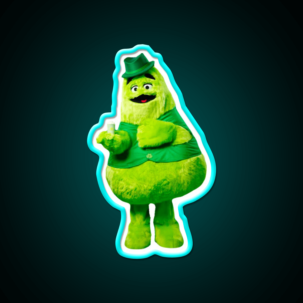 Uncle Ogrimacey Irish Grimace Fast Food Led Neon Sign For Burger Place Rgb Color - Shineneon