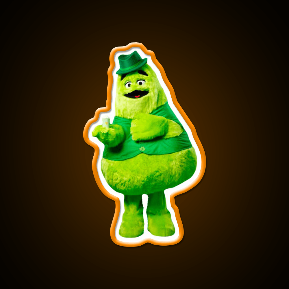 Uncle Ogrimacey Irish Grimace Fast Food Led Neon Sign For Burger Place Rgb Color - Shineneon
