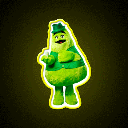Uncle Ogrimacey Irish Grimace Fast Food Led Neon Sign For Burger Place Rgb Color - Custom LED neon sign front view