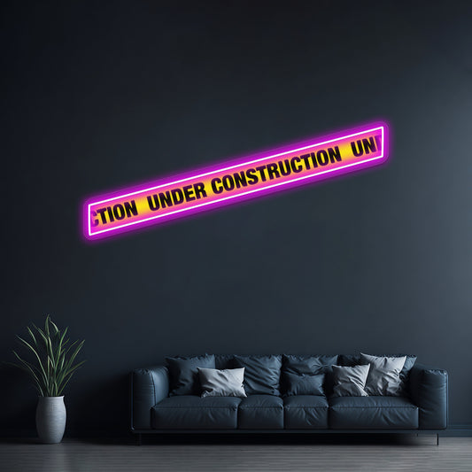 Under Construction Artwork Personalized Neon Signs