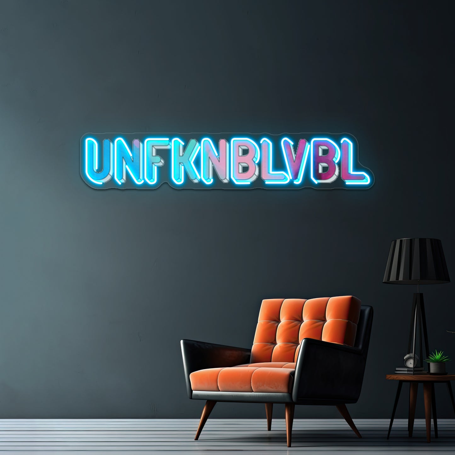 Unfknblvbl Rainbow Paint Funny Phrase Artwork Personalized Neon Signs