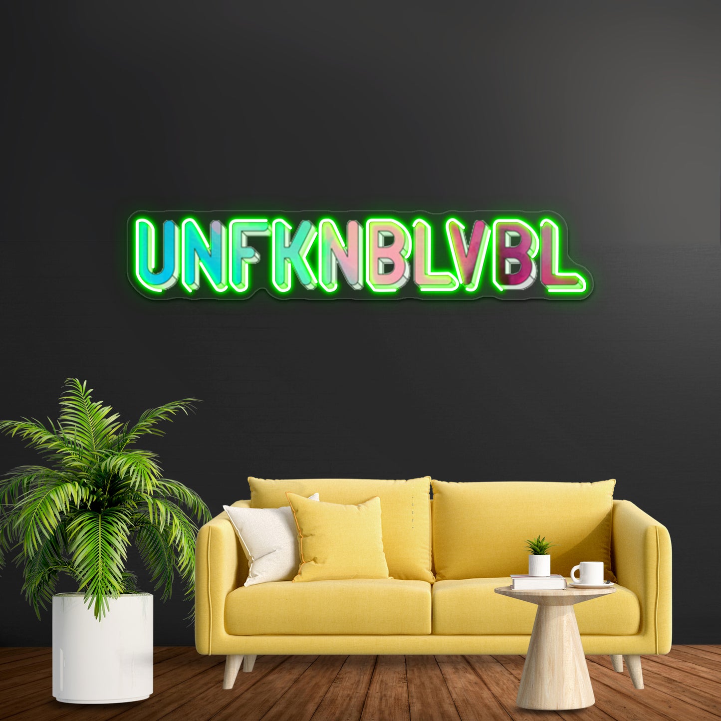 Unfknblvbl Rainbow Paint Funny Phrase Artwork Personalized Neon Signs