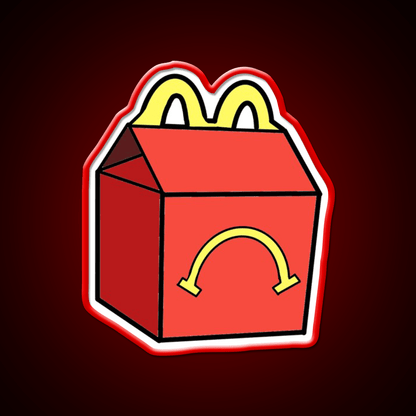 Unhappy Meal Box Fast Food Led Neon Sign For Burger Place Rgb Color - Shineneon