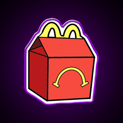 Unhappy Meal Box Fast Food Led Neon Sign For Burger Place Rgb Color - Shineneon