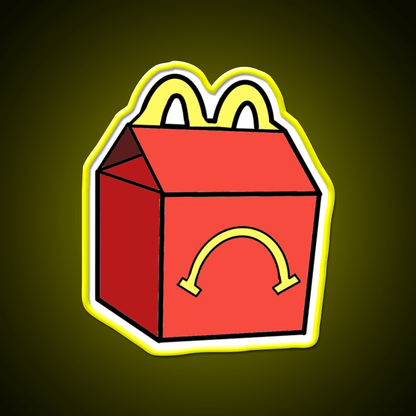 Unhappy Meal Box Fast Food Led Neon Sign For Burger Place Rgb Color - Shineneon