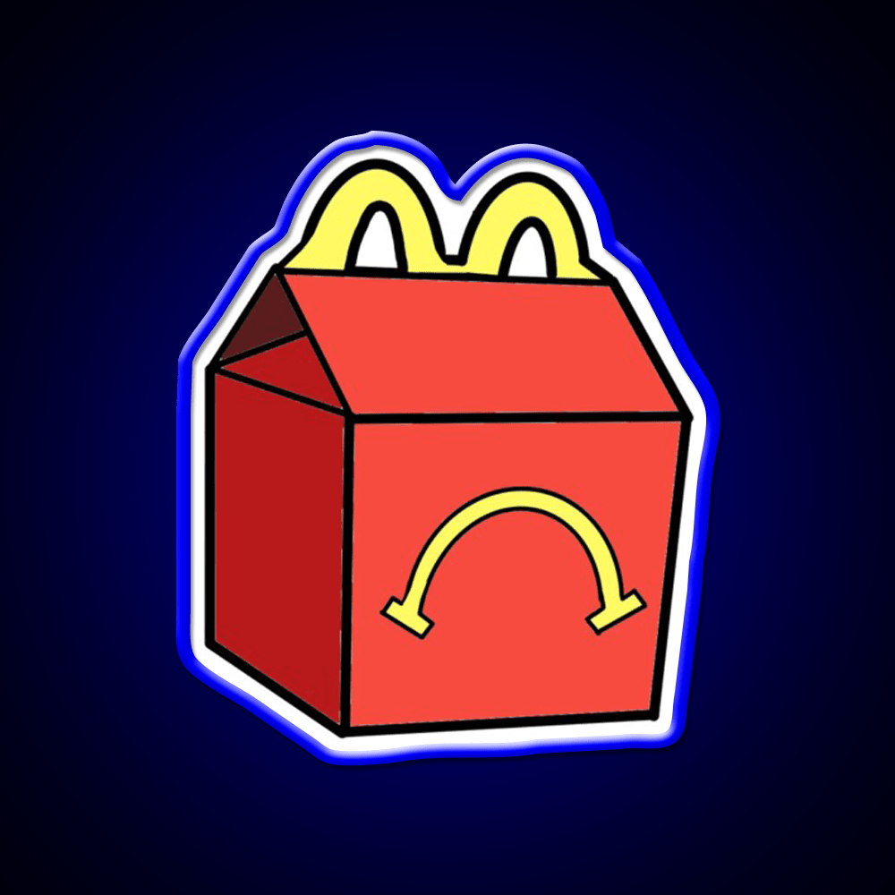 Unhappy Meal Box Fast Food Led Neon Sign For Burger Place Rgb Color - Shineneon
