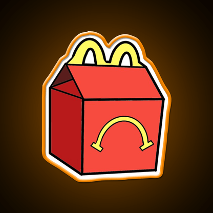 Unhappy Meal Box Fast Food Led Neon Sign For Burger Place Rgb Color - Shineneon