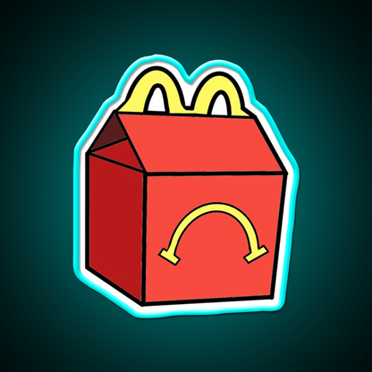 Unhappy Meal Box Fast Food Led Neon Sign For Burger Place Rgb Color - Shineneon