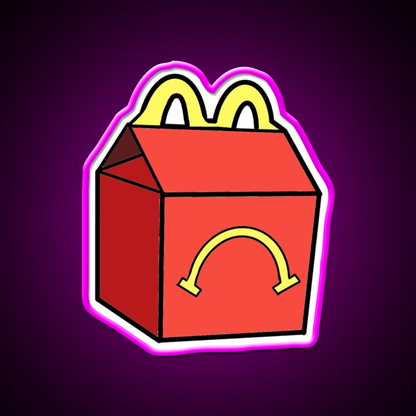 Unhappy Meal Box Fast Food Led Neon Sign For Burger Place Rgb Color - Shineneon