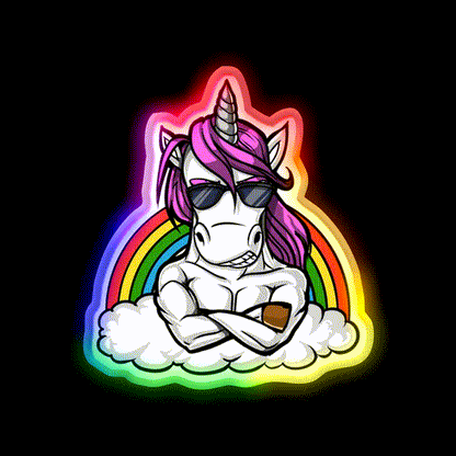 Unicorn Fitness Gym Fitness Led Neon Sign Rgb Color