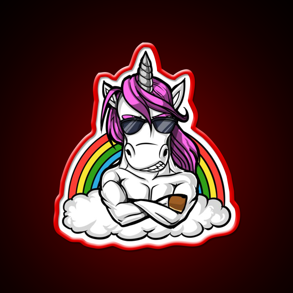 Unicorn Fitness Gym Fitness Led Neon Sign Rgb Color