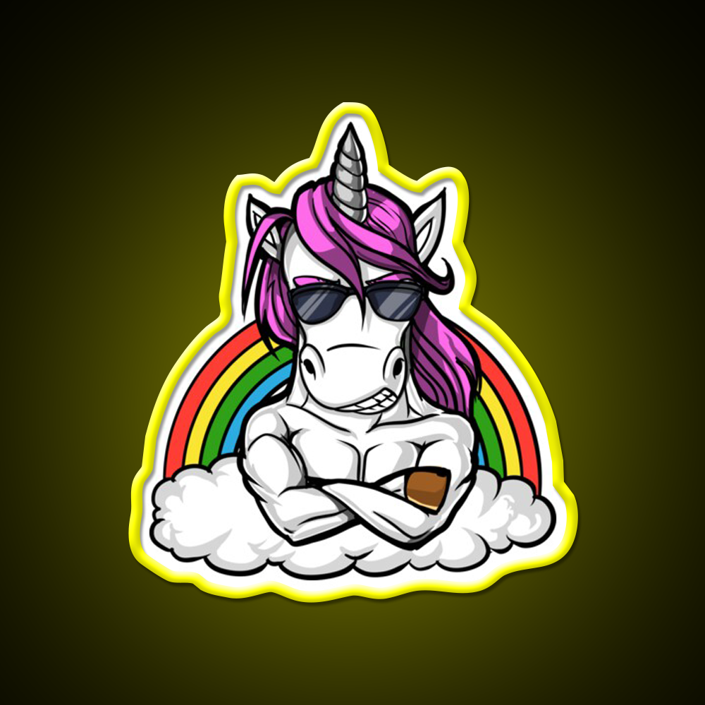 Unicorn Fitness Gym Fitness Led Neon Sign Rgb Color