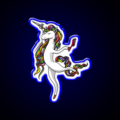 Unicorn Hairdresser Hairstylist Barber Shop Haircut Led Neon Sign - LED neon sign view 5