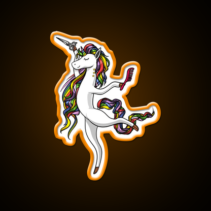 Unicorn Hairdresser Hairstylist Barber Shop Haircut Led Neon Sign - LED neon sign view 6