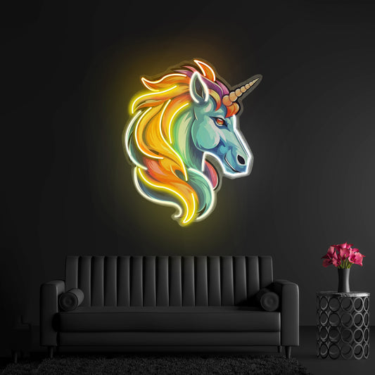 Unicorn Head Led Neon Sign Light Custom Led Signs