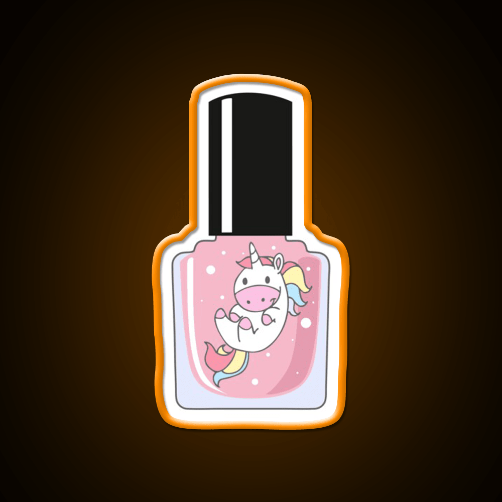 Unicorn Nail Polish Bottle Nail Salon Led Neon Sign Rgb Color - Shineneon