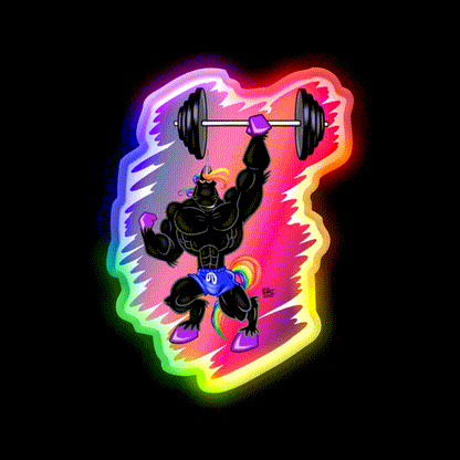 Unicorn Power Gym Fitness Led Neon Sign Rgb Color