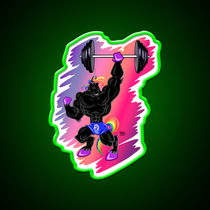 Unicorn Power Gym Fitness Led Neon Sign Rgb Color