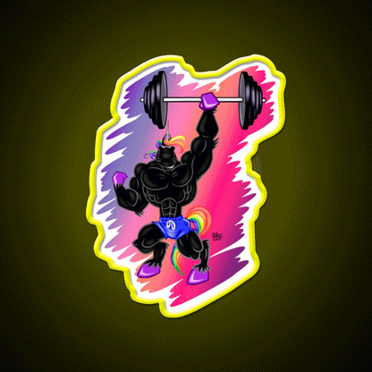 Unicorn Power Gym Fitness Led Neon Sign Rgb Color