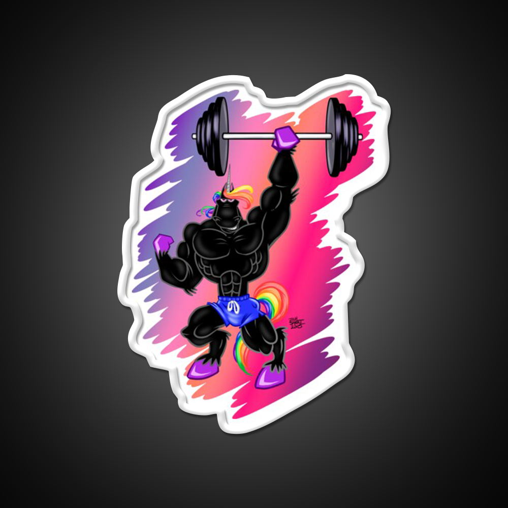 Unicorn Power Gym Fitness Led Neon Sign Rgb Color