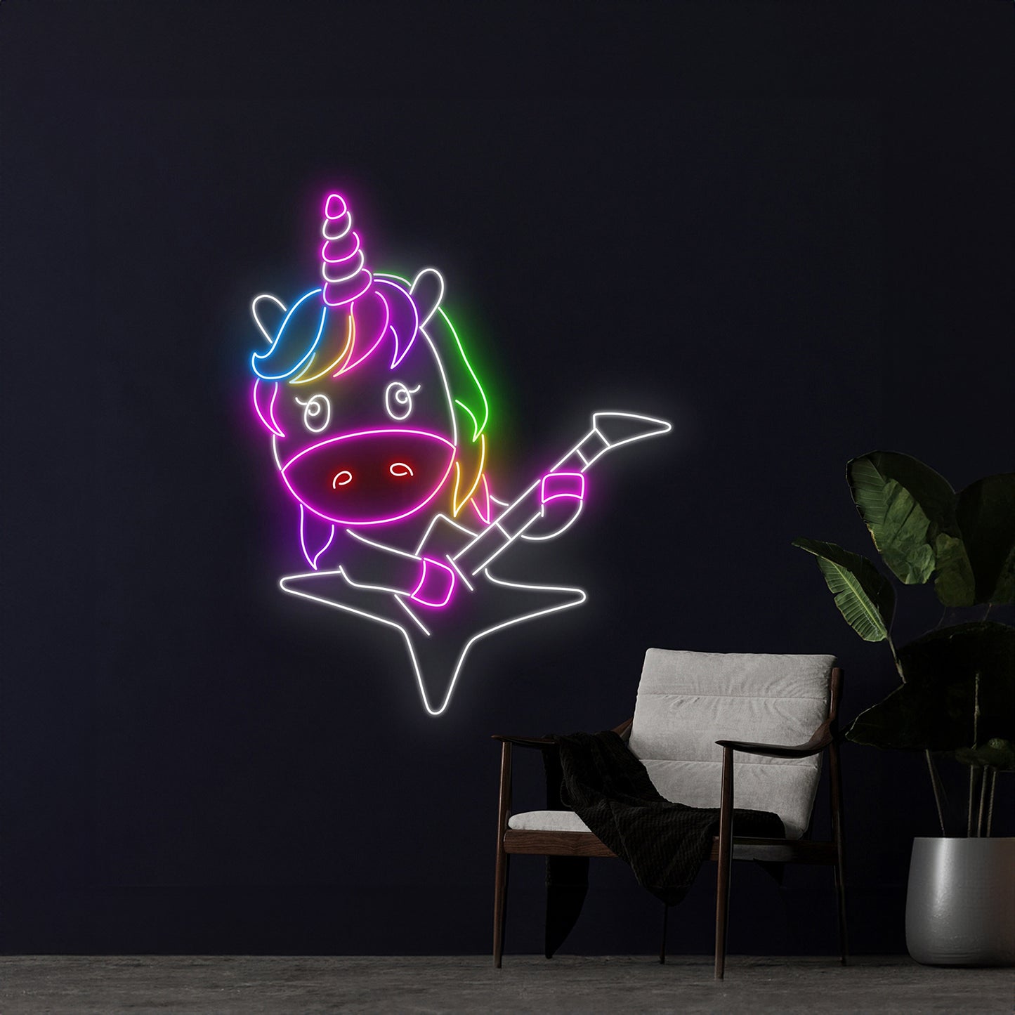 Unicorn Rock Star Neon Light Rocker Led Light