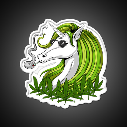 Unicorn Weed Hemp Inspired Green Leaf Led Neon Sign Rgb Color - LED neon sign view 11