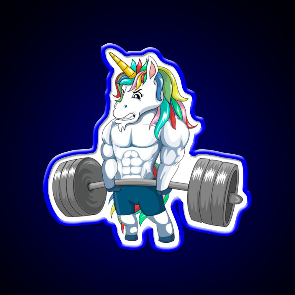 Unicorn Weightlifting Sign Deadlift Fitness Gym Sign Gym Fitness Led Neon Sign Rgb Color