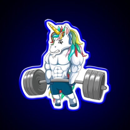 Unicorn Weightlifting Sign Deadlift Fitness Gym Sign Gym Fitness Led Neon Sign Rgb Color