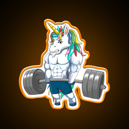 Unicorn Weightlifting Sign Deadlift Fitness Gym Sign Gym Fitness Led Neon Sign Rgb Color