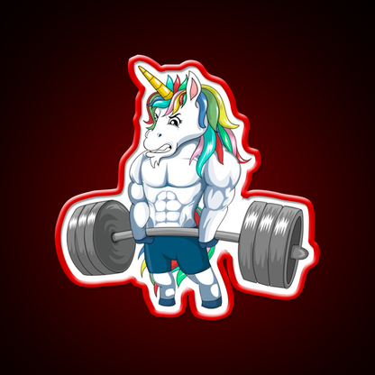 Unicorn Weightlifting Sign Deadlift Fitness Gym Sign Gym Fitness Led Neon Sign Rgb Color