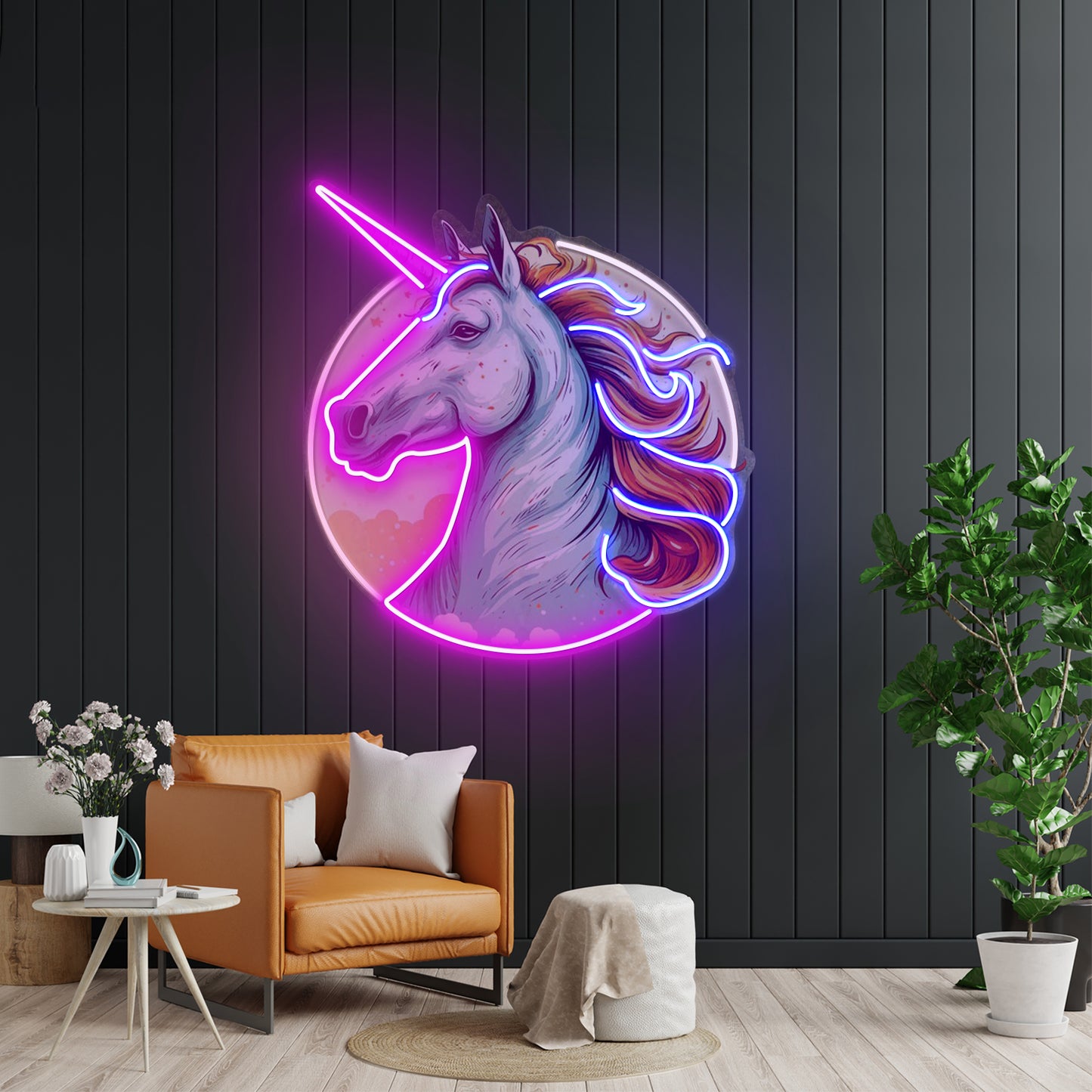 Unicorn With Moon Led Neon Sign Light Custom Led Signs