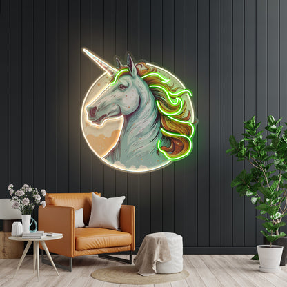 Unicorn With Moon Led Neon Sign Light Custom Led Signs