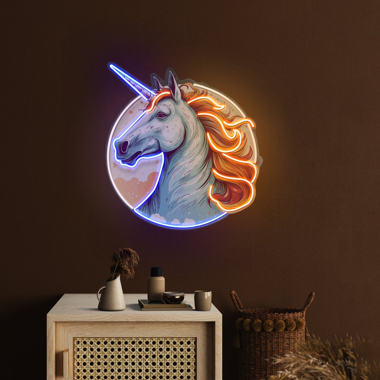 Unicorn With Moon Led Neon Sign Light Custom Led Signs