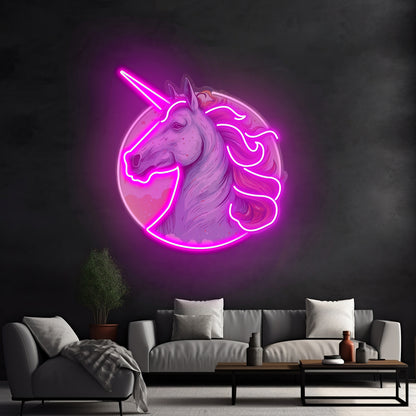 Unicorn With Moon Led Neon Sign Light Custom Led Signs