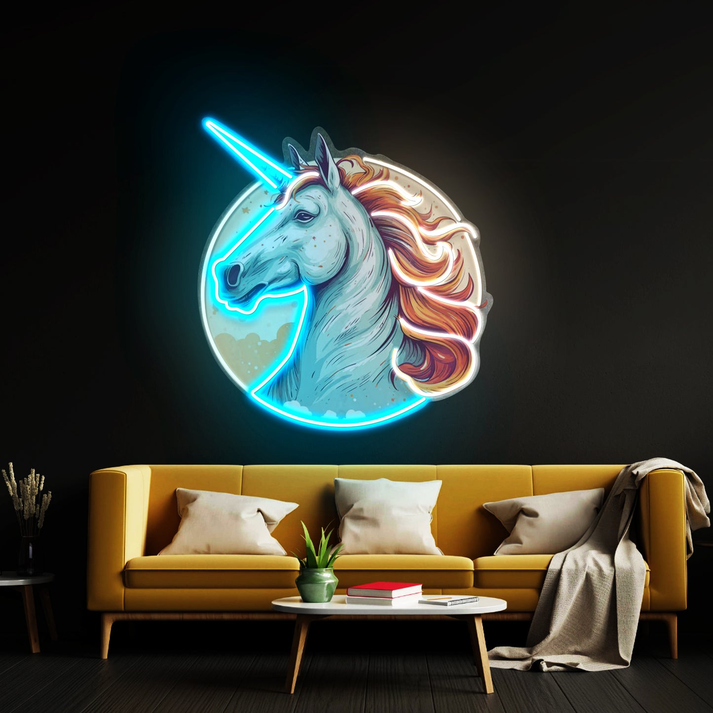 Unicorn With Moon Led Neon Sign Light Custom Led Signs