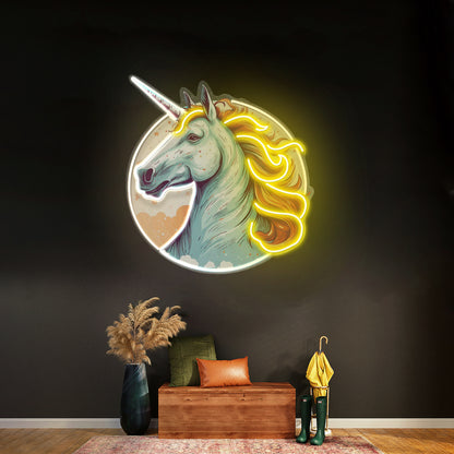 Unicorn With Moon Led Neon Sign Light Custom Led Signs